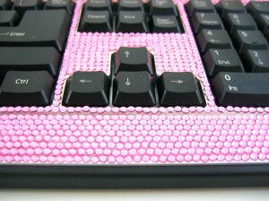 Pink Rhinestone Keyboard by Crystal Case